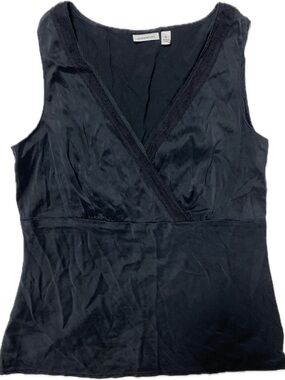 Semantiks Black V-Neck Wrap-Style Tank Top